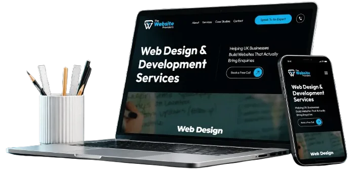The Website Providers site shown on a laptop and a phone