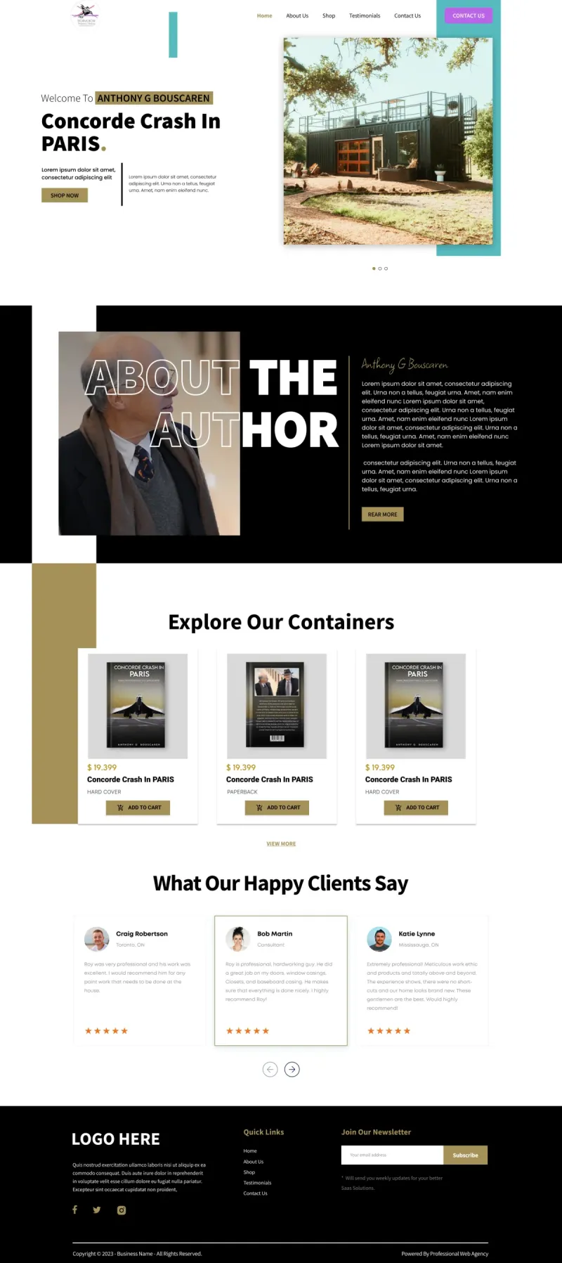 Anthony G Bouscaren - website design by The Website Providers