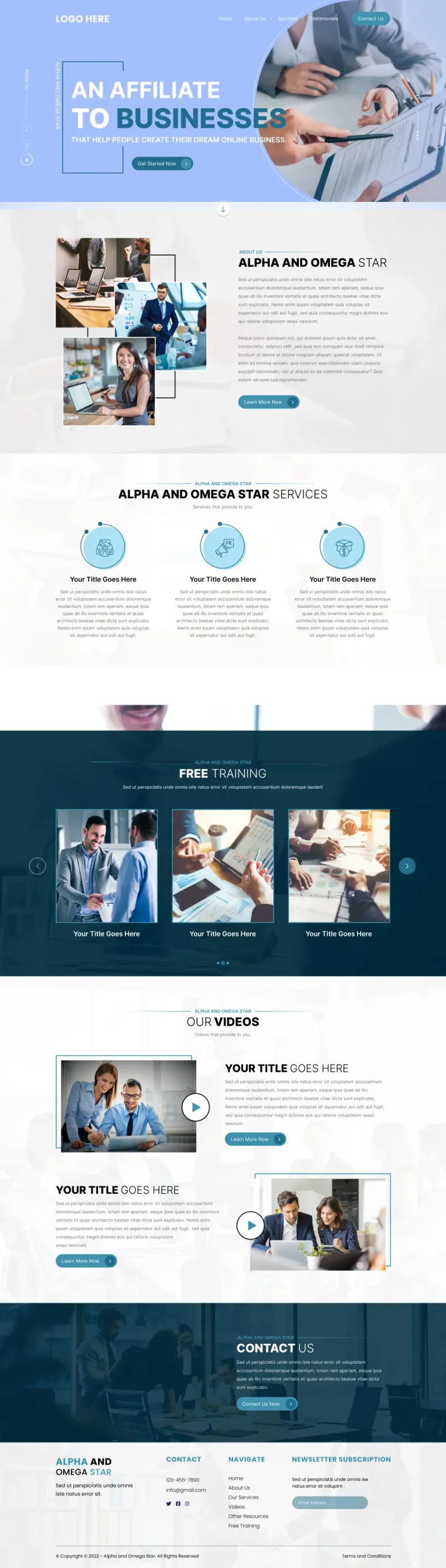 Alpha and Omega Star - website design by The Website Providers