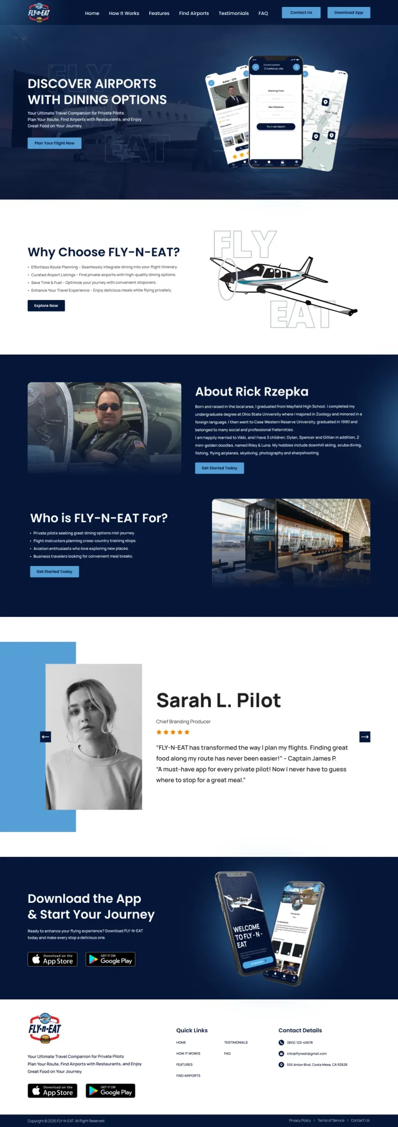 Fly N Eat - website design by The Website Providers