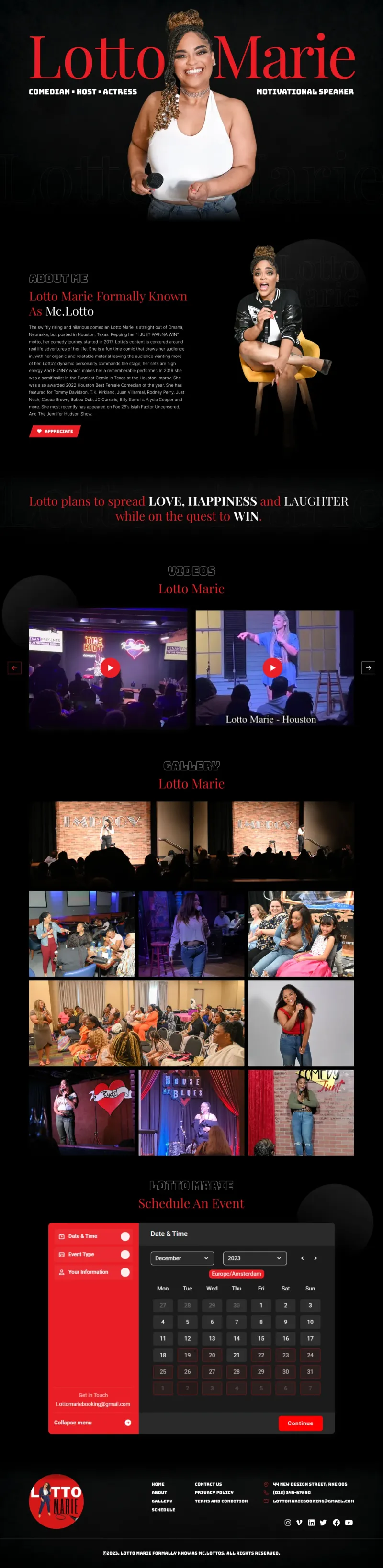 Lotto Marie - website design by The Website Providers