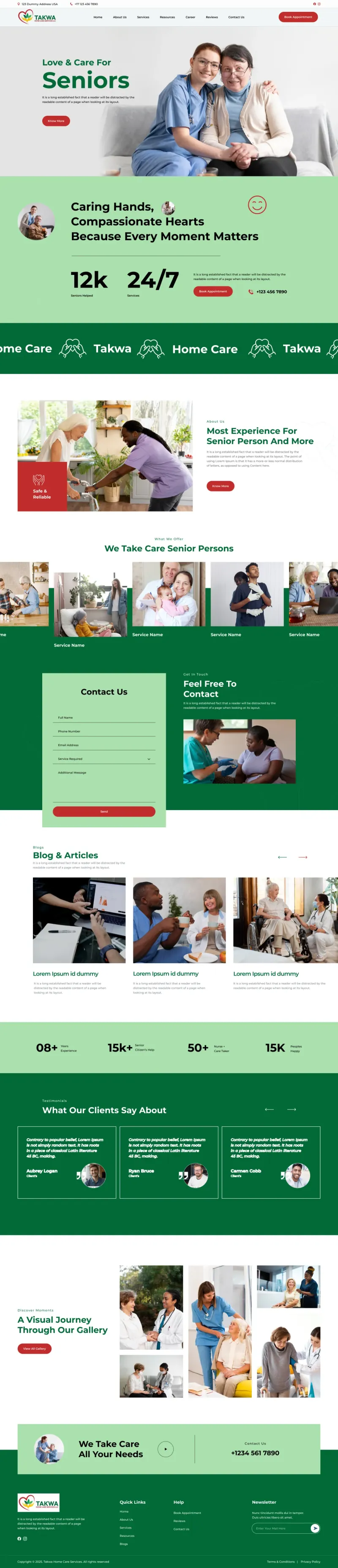 Love & Care - website design by The Website Providers