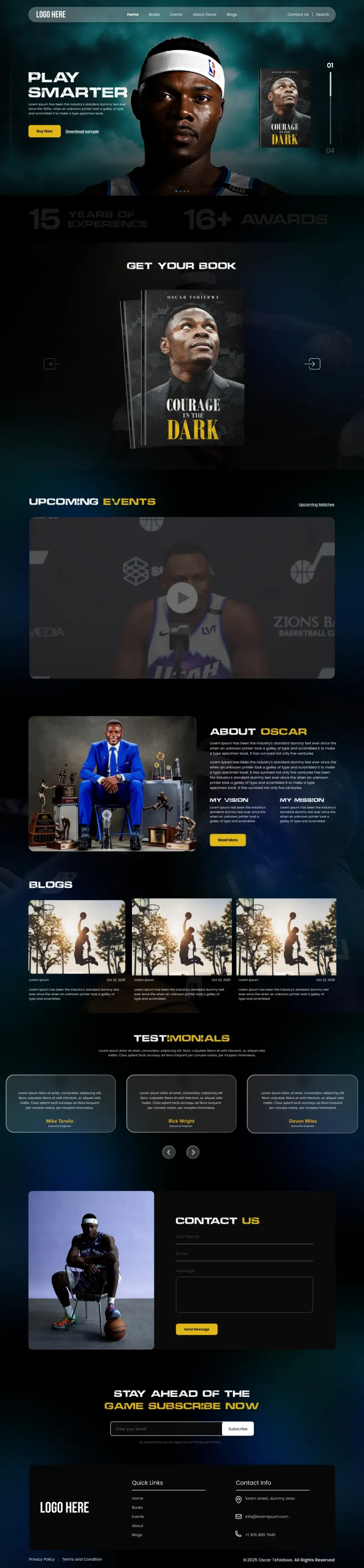 Oscar Tshiebwe - website design by The Website Providers